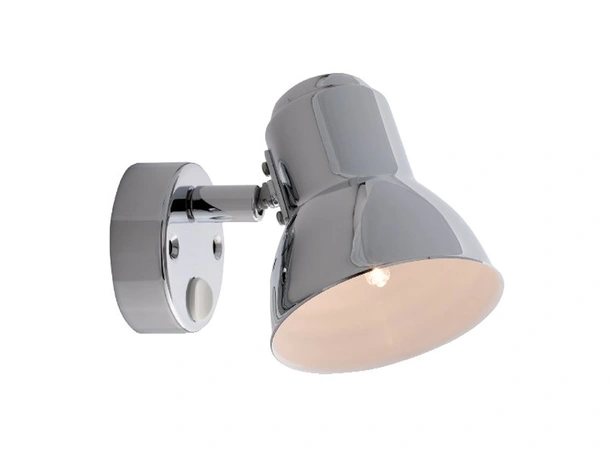 FRILIGHT Vegglampe "Classic", Krom m/bryter, inkl. G4/12V halogenpære 10W